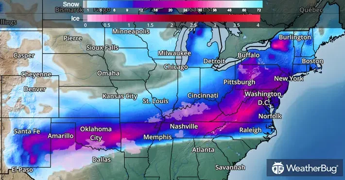 US Winter Storm Intensifies Across America Washington 2026 3 Snow covered highways during the US winter storm