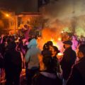 Tehran protests today crowds gathering in central Tehran after Israeli strikes 2026