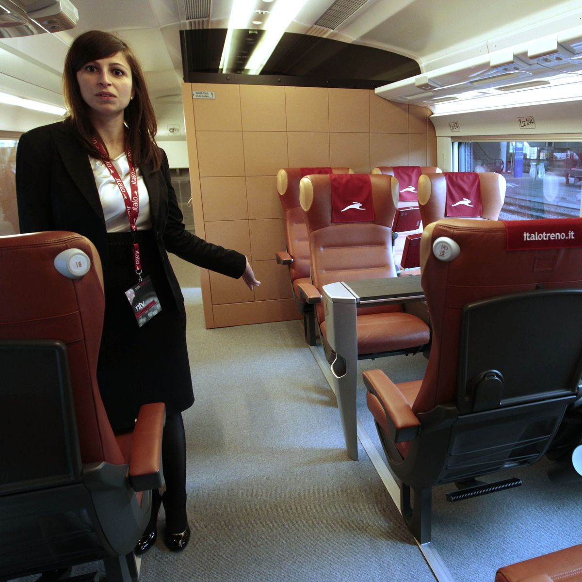 Starlink railway connectivity transforms Italian rail 3 Passengers using WiFi powered by Starlink railway connectivity inside Italian train