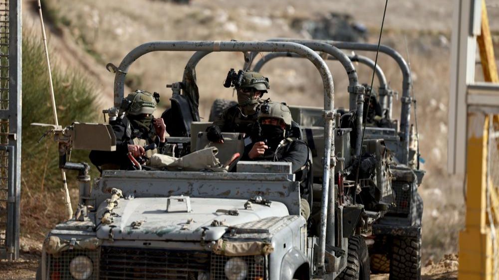 Israel Lebanon border tensions as Israeli soldiers patrol northern Israel near Lebanon frontier