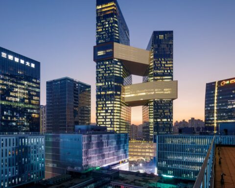 Tencent AI strategy headquarters China 2026 skyline