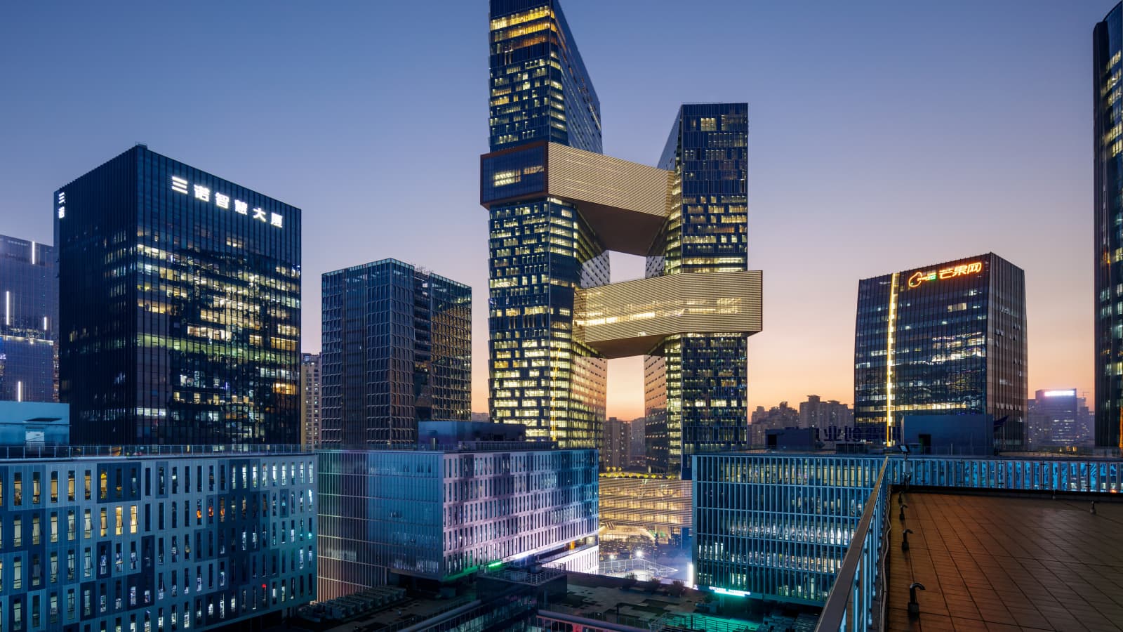 Tencent AI strategy headquarters China 2026 skyline