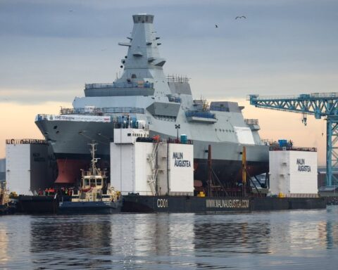 Aerospace assembly line highlighting growth in defense manufacturing UK sector