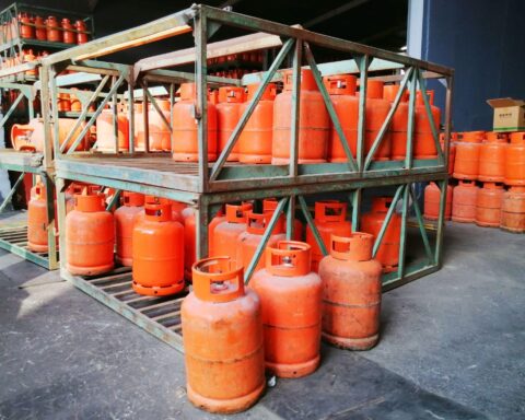 Household LPG cylinder used for cooking amid India LPG price increase