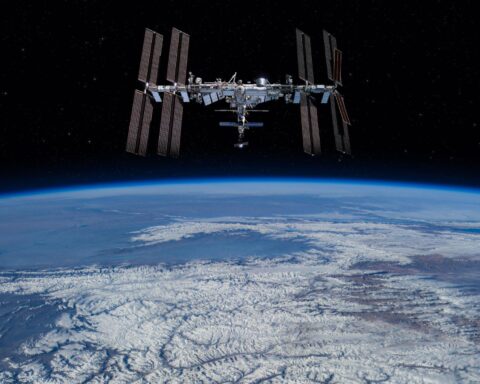 International Space Station mission astronauts conducting microgravity research
