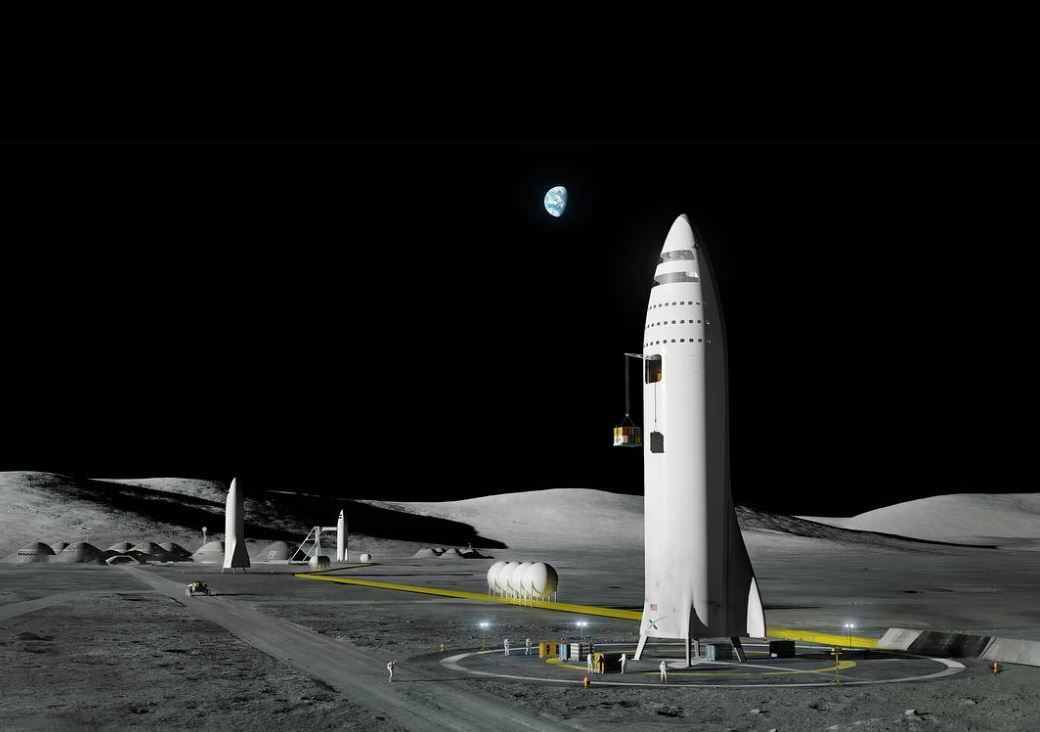 SpaceX Moon project lunar base concept showing long term human settlement plans