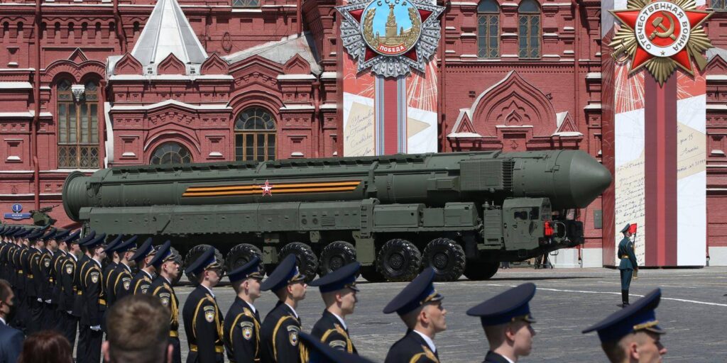 Russian nuclear missles and soldiers