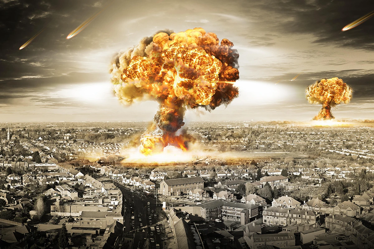 Two huge explosion in a city