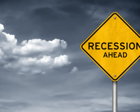 Recession written on Alert Board