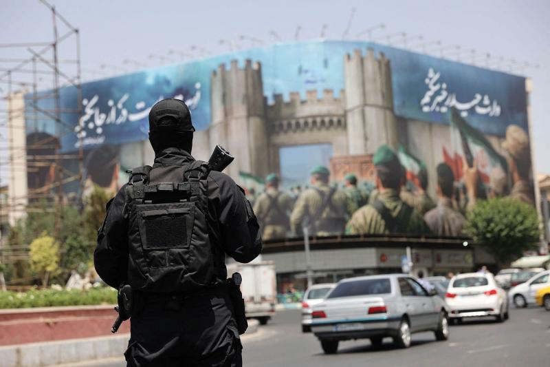 Iran security operation showing suspects arrested during intelligence crackdown in Tehran 2026