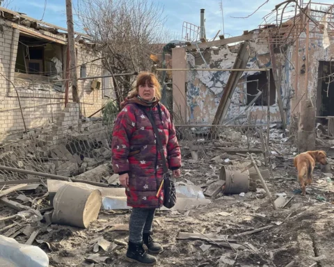 Residential destruction seen amid Ukraine war Kherson fighting