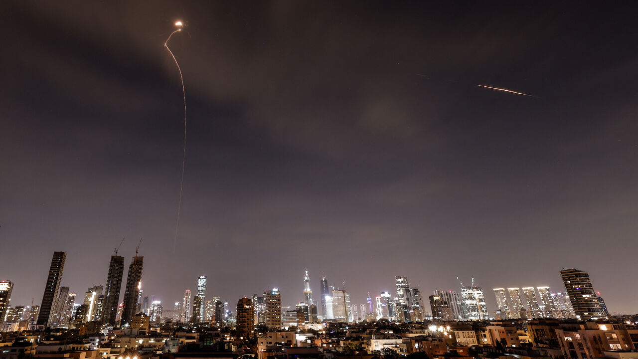 energy price surge conflict missile intercepted over Tel Aviv 2026