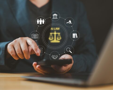 Newsroom discussing AI copyright lawsuit linked to digital publishing rights