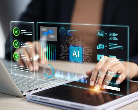 Cloud computing infrastructure powering AI software automation systems worldwide