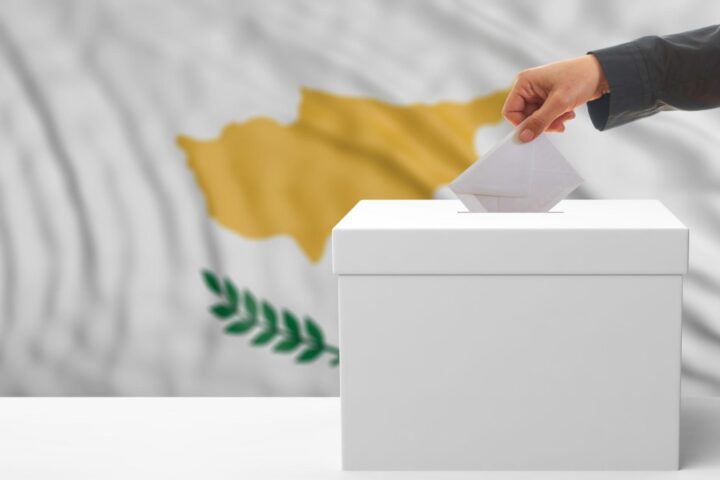 Political campaign posters during Cyprus parliament election