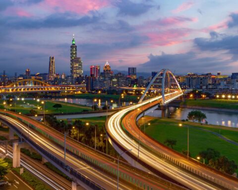 Taipei financial district reflecting Taiwan's financial market outlook