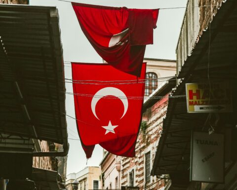 Traders monitoring the performance of Turkish stocks on the Borsa Istanbul floor