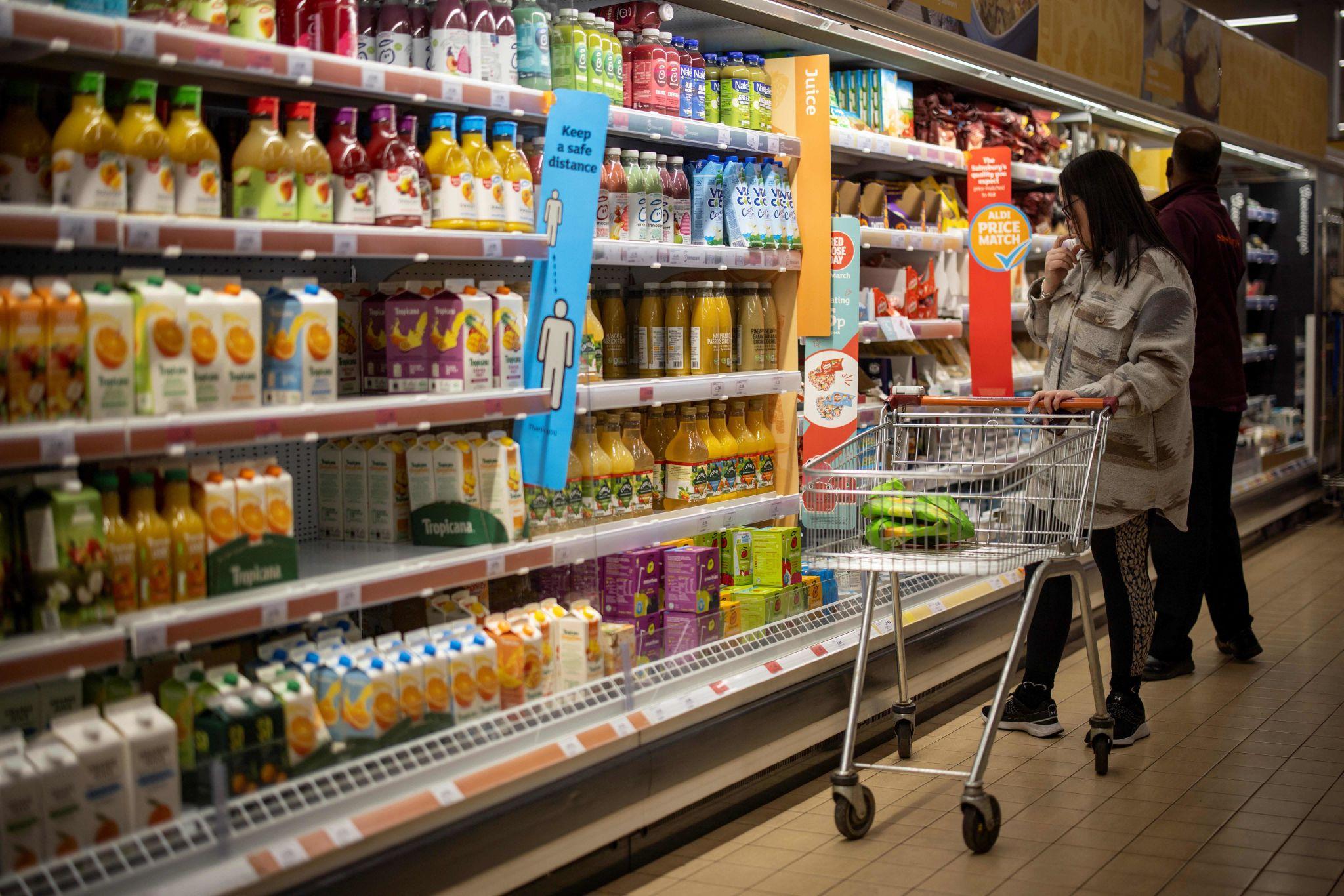UK grocery inflation increasing food prices across Britain