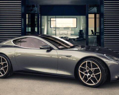 Premium electric vehicle competition inside a luxury EV showroom in 2026