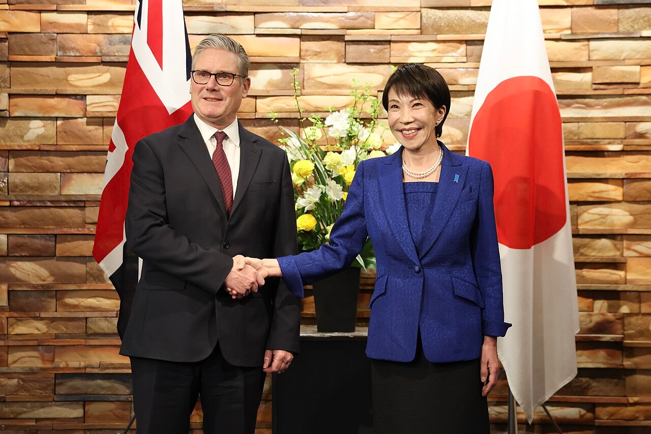 UK and Japan flags during a new era of cooperation