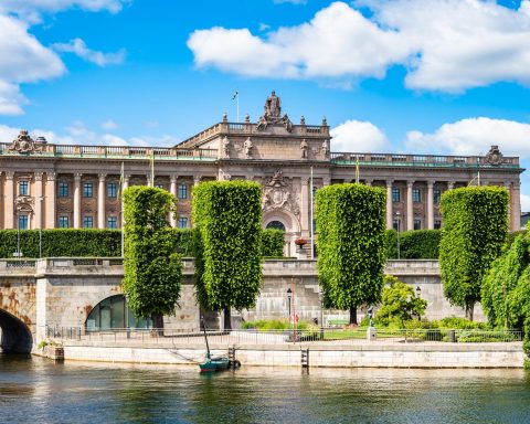 Swedish Parliament in Stockholm as lawmakers debate European crime policy and tougher sentencing reforms