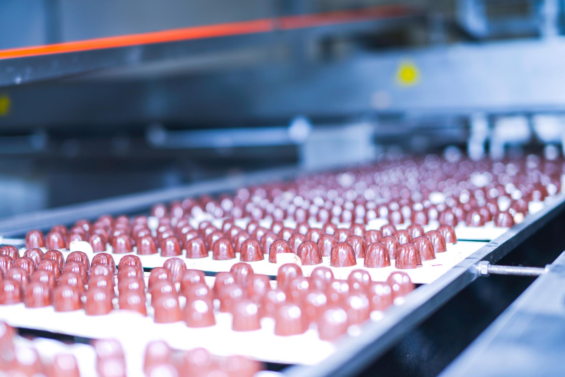 Chocolate manufacturing growth supported by advanced production technology in a modern chocolate factory