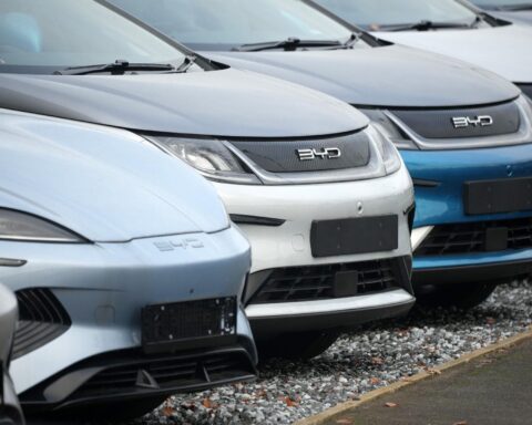 Public charging station busy as UK car sales grow 6%