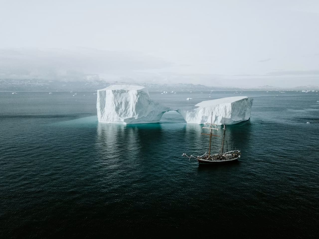 Russian icebreaker ship in the Arctic