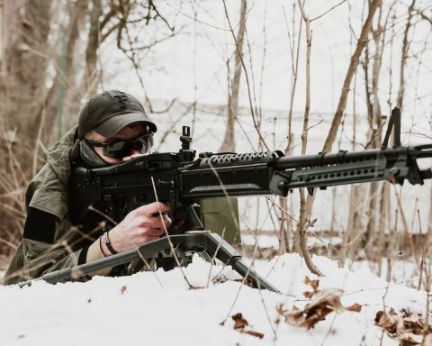 NATO soldiers conducting Arctic training drills