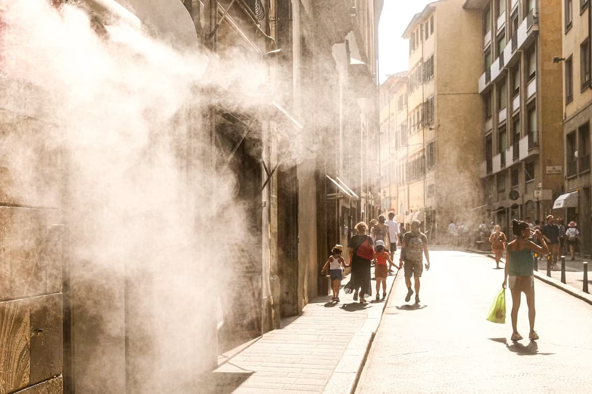 Digital thermometer during a deadly heatwave in Europe