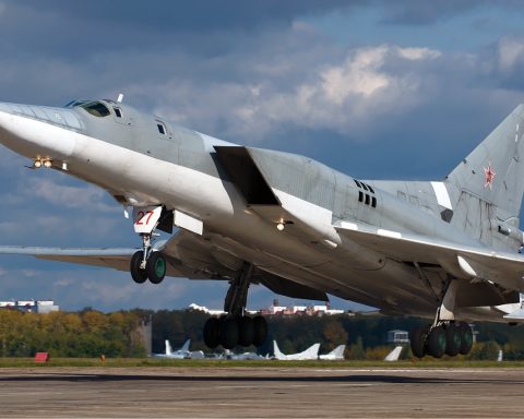 Russian strategic bomber plane crash site