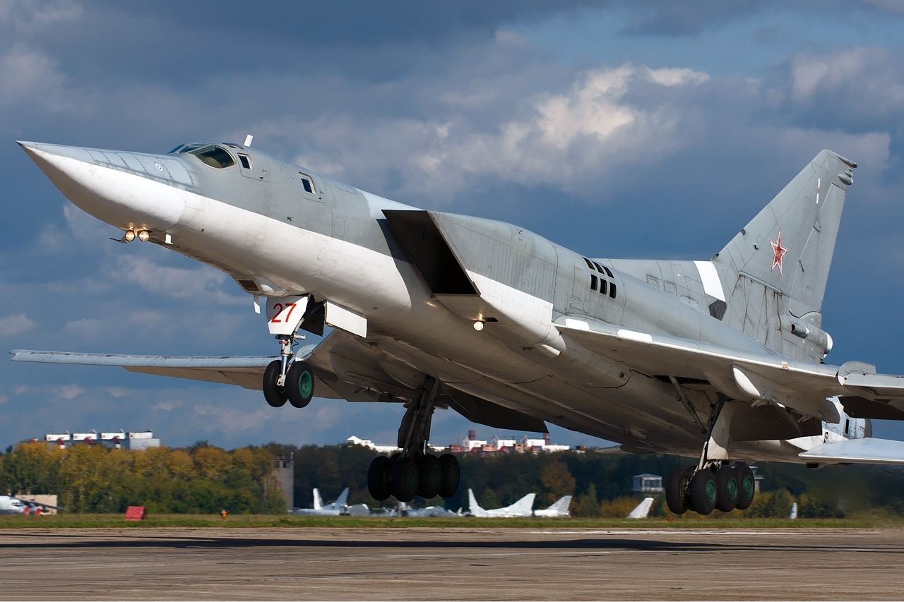 Russian strategic bomber plane crash site