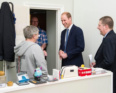 Prince William visiting a community housing project supported by the Homewards programme