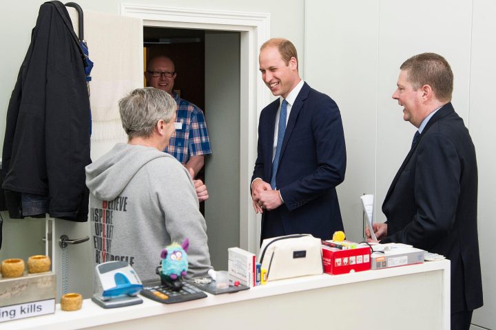 Prince William visiting a community housing project supported by the Homewards programme