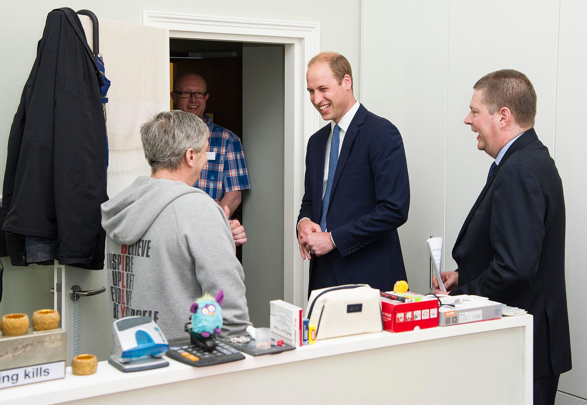 Prince William visiting a community housing project supported by the Homewards programme