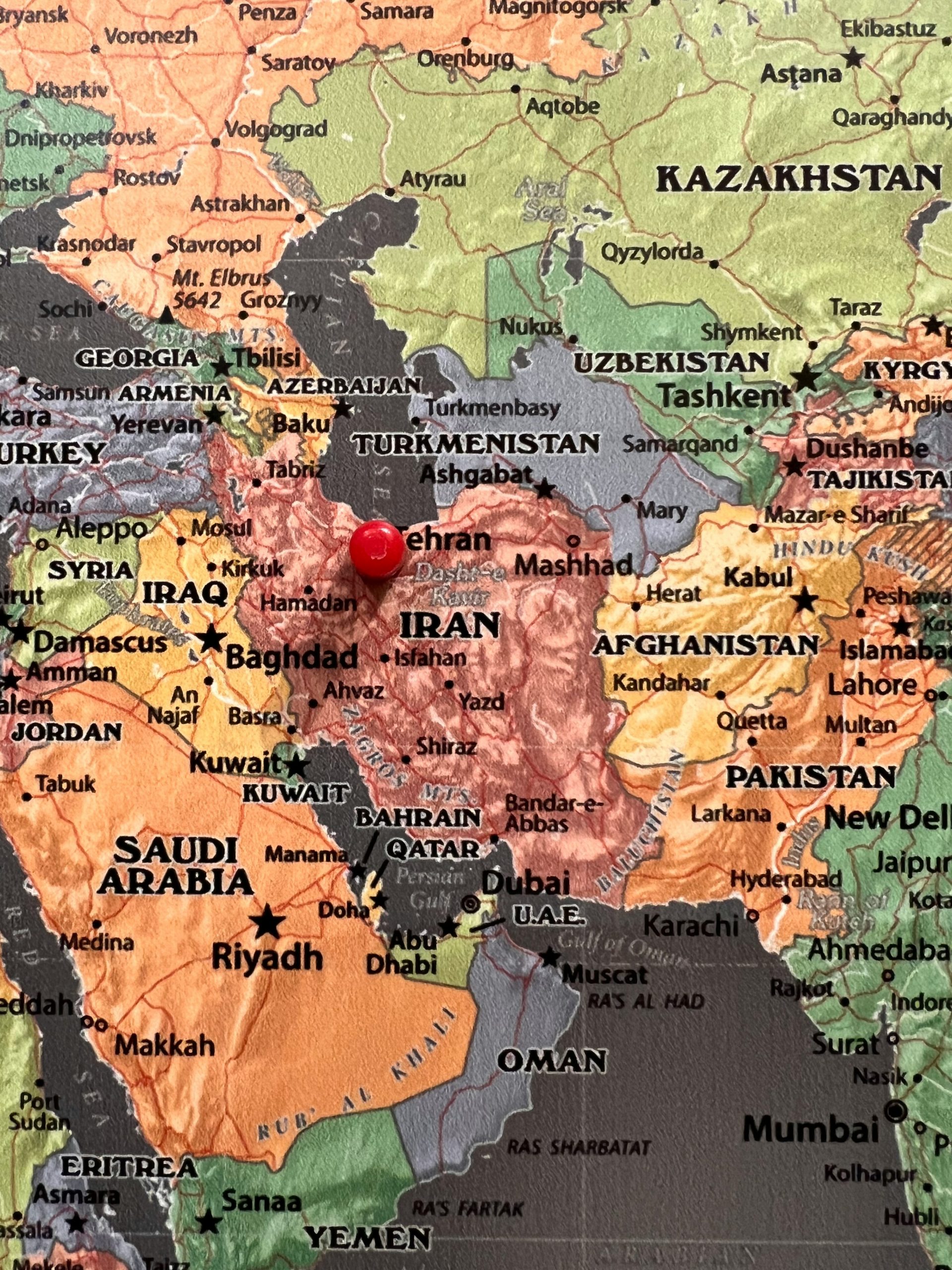Map showing regional hotspots in the recent Iran proxy war update