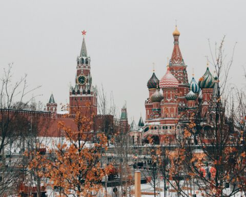 The Russian ambassador arrives for a meeting