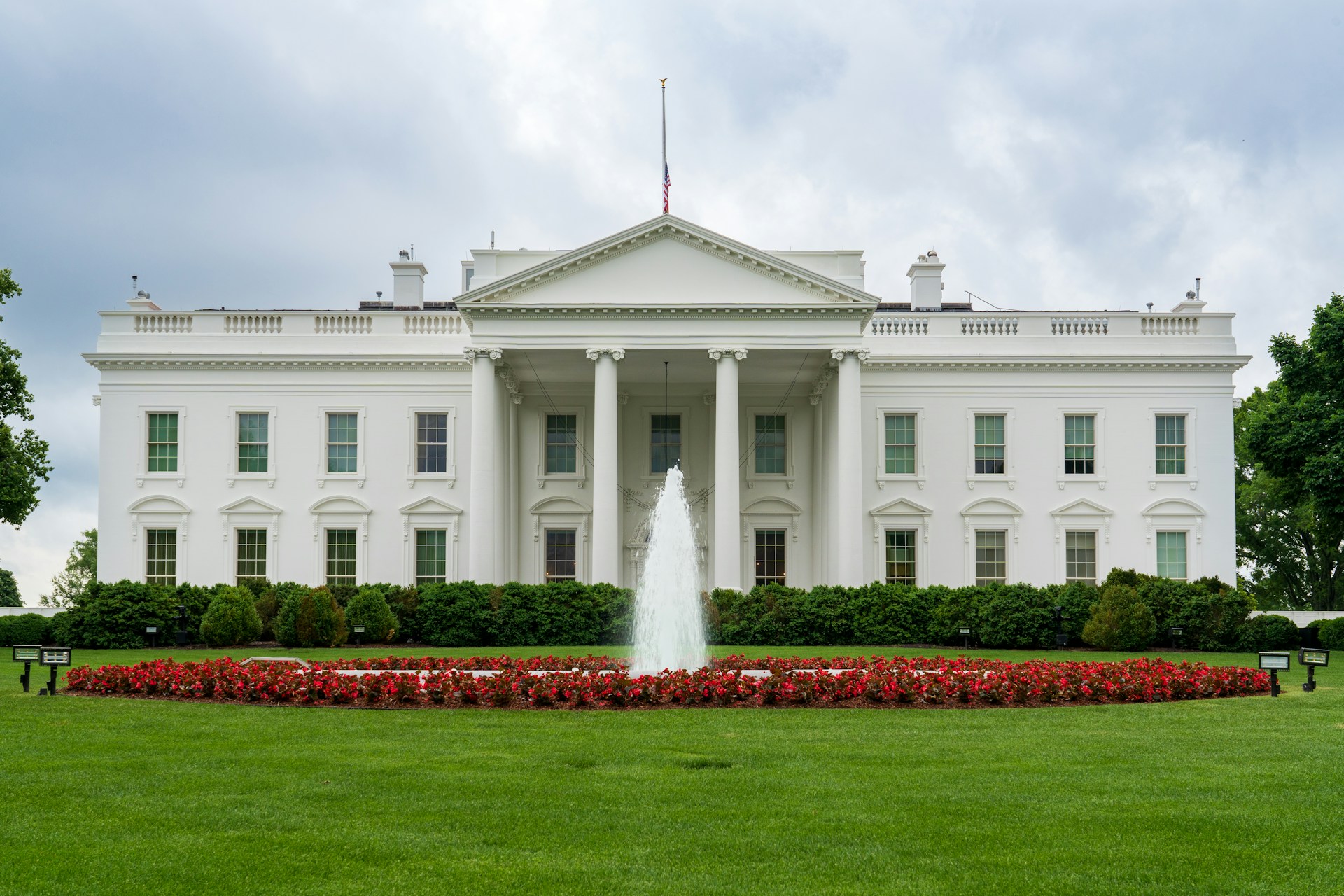 The exterior entrance leading toward offices utilized by the White House Council.