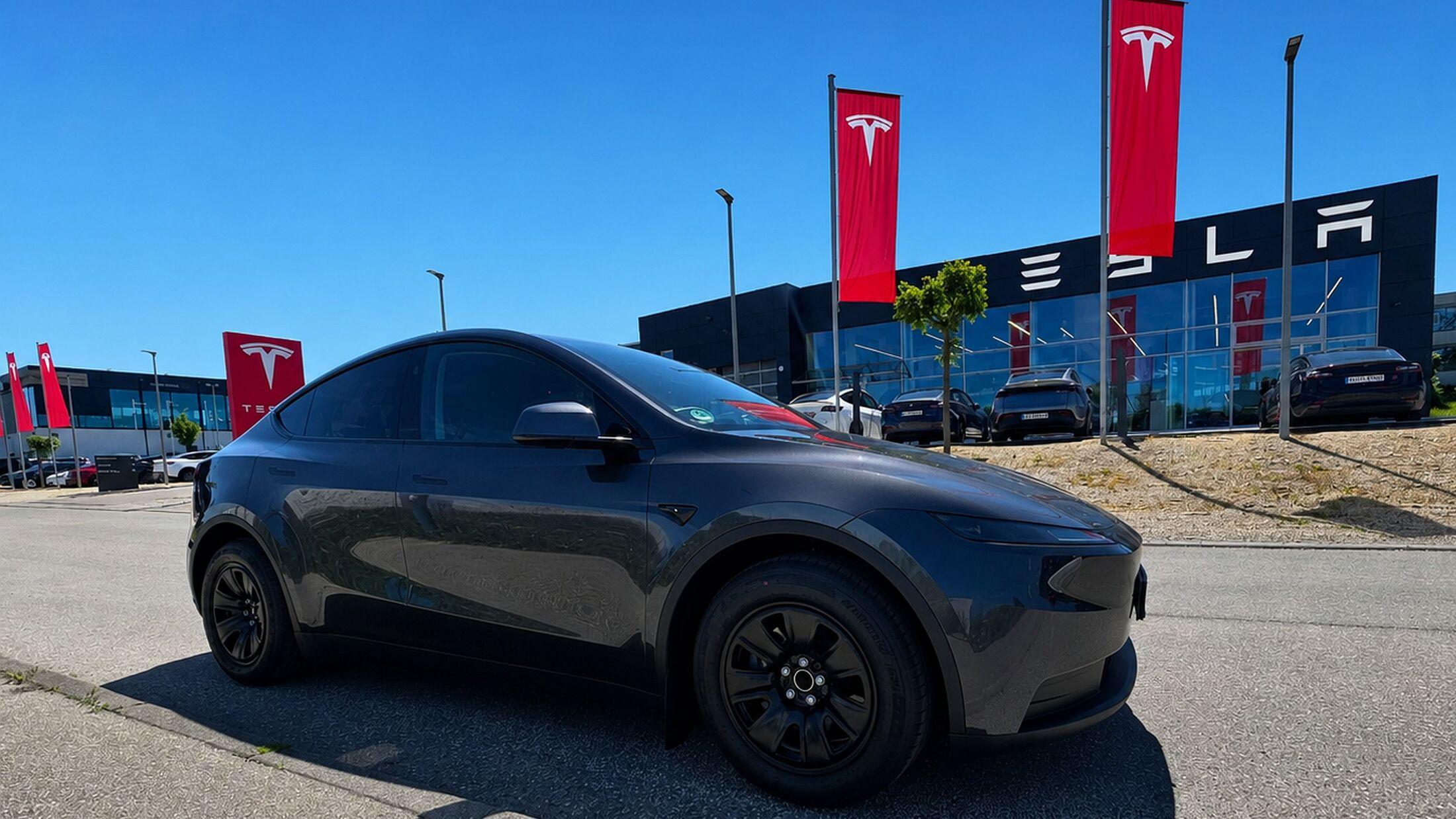 Tesla Market Share Strengthens as New Tesla Sales in Spain Rise 5.6% Year-on-Year in June 1 Tesla market share improves as Tesla vehicles are displayed at a dealership in Europe during June sales growth