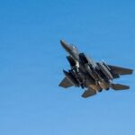 US fighter jets flying amid rising military escalation risk tensions