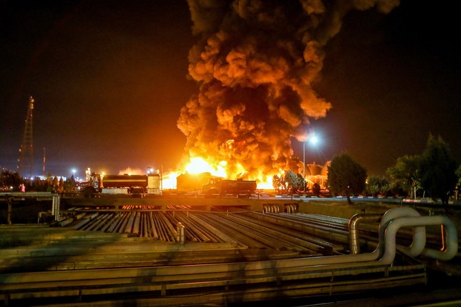 petrochemical infrastructure attack impact on oil tanks and pipelines Middle East conflict