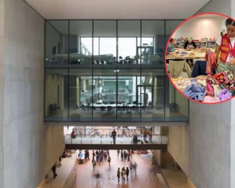 27-year-old artist Jahnavi Inniss from Lewisham quilts Black history