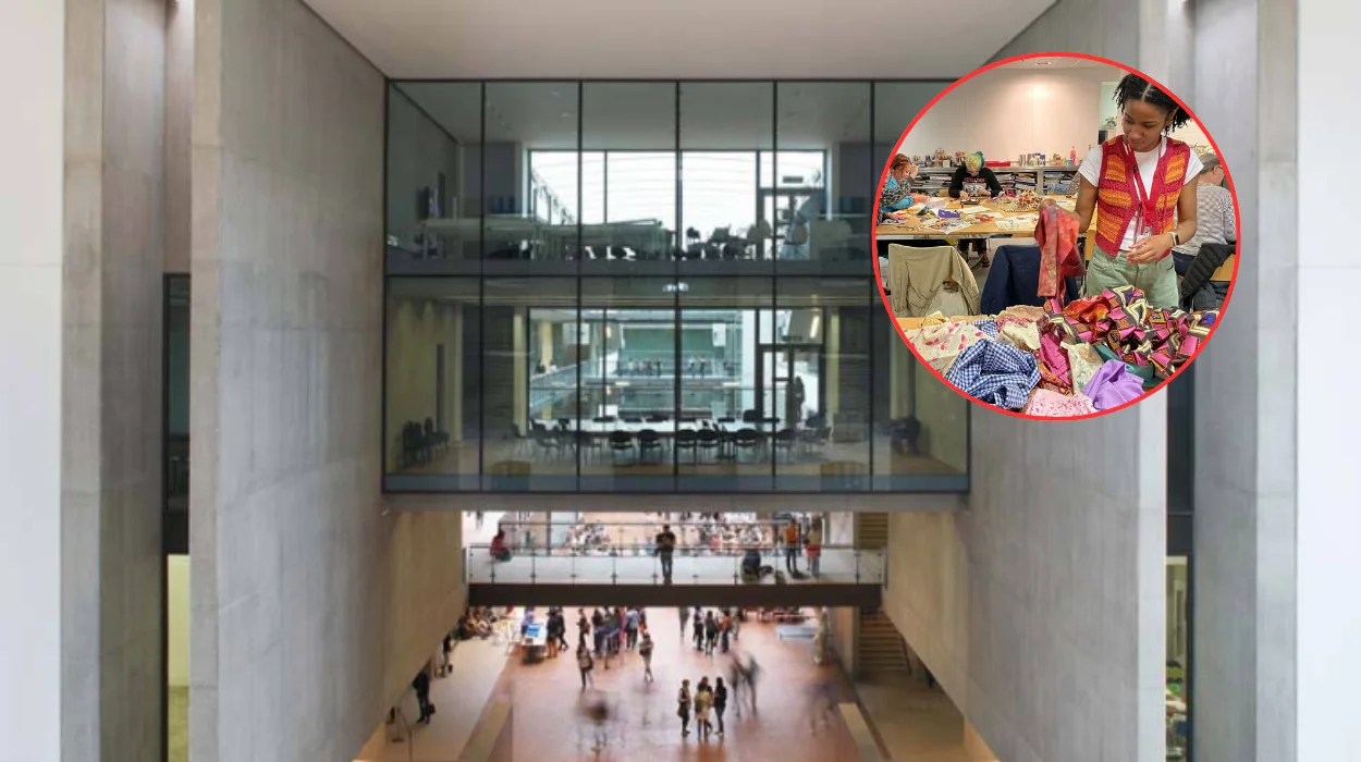 27-year-old artist Jahnavi Inniss from Lewisham quilts Black history