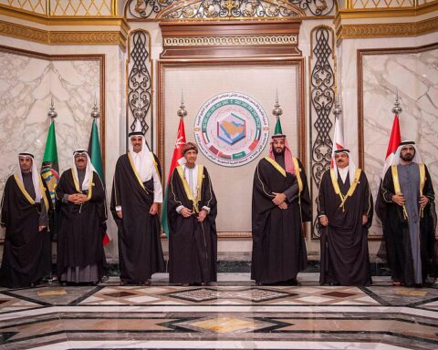 GCC officials Riyadh meeting skyline Saudi Arabia