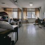 Middle East displacement emergency showing civilians evacuating border areas in Lebanon