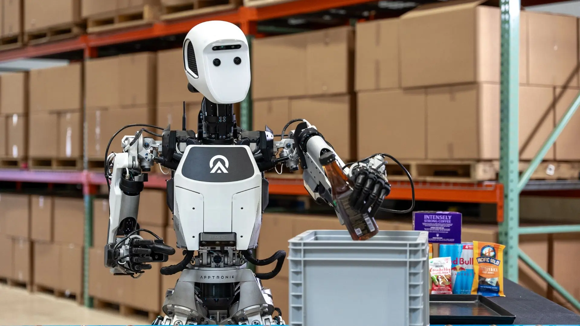 Apollo Humanoid Robot Secures Major Backing in 2026 2 Apollo humanoid robot working in warehouse automation environment
