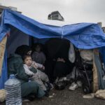 Middle East civilian displacement with civilians fleeing escalating Lebanon conflict