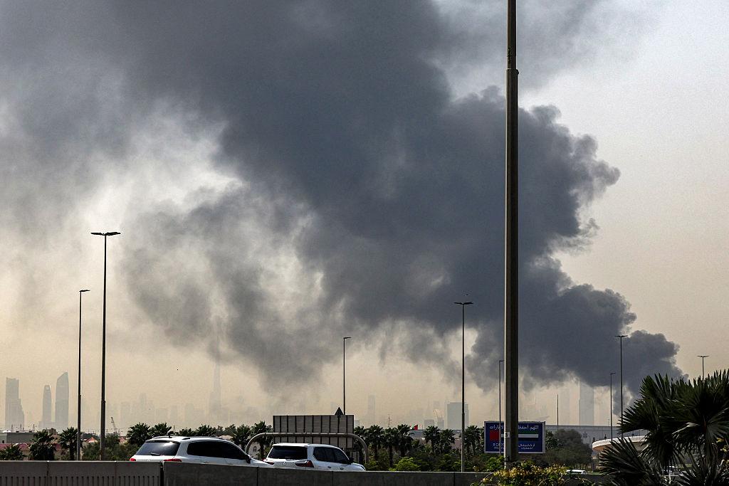 Middle East crisis as air defense systems intercept incoming rockets over city