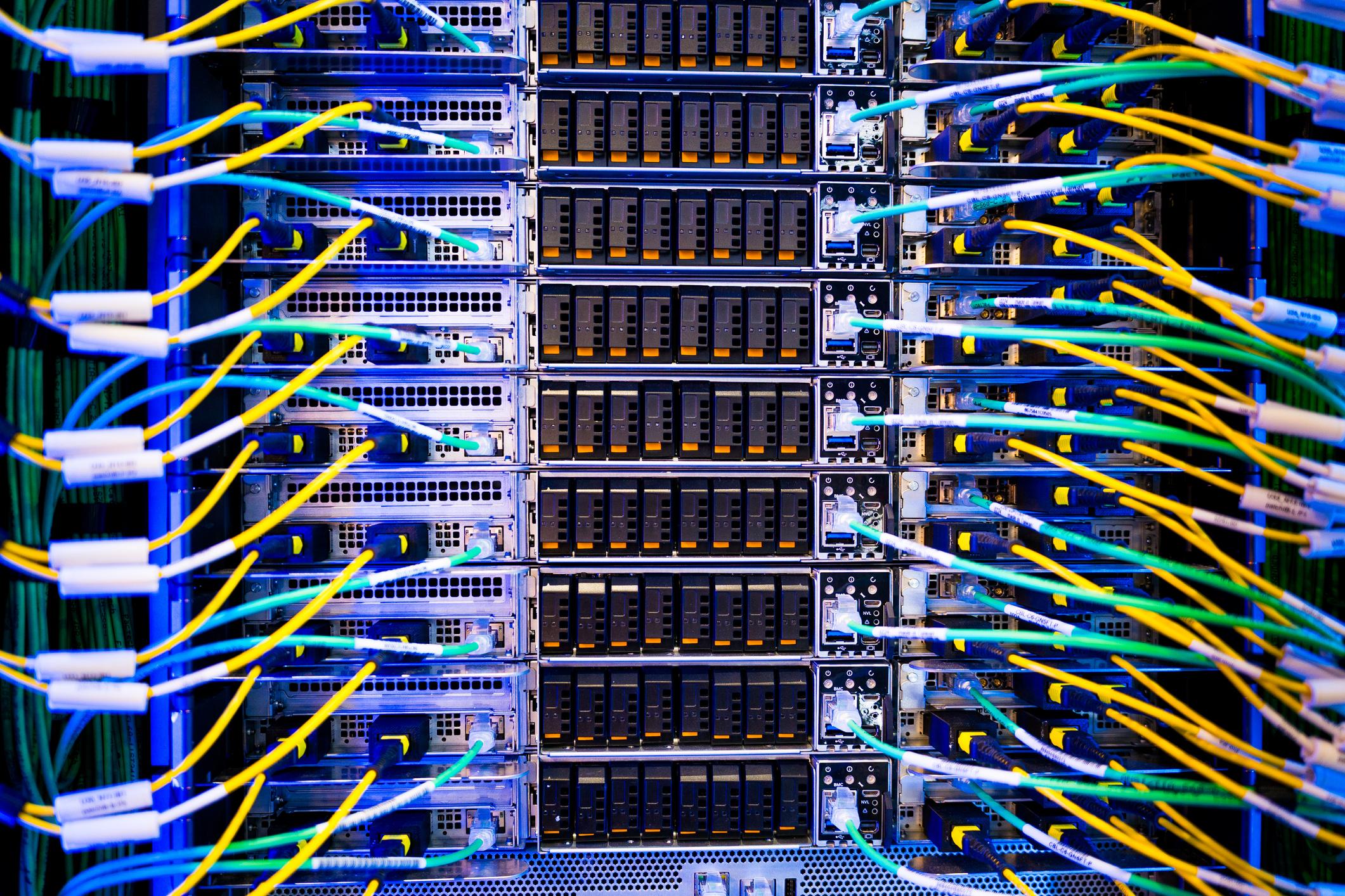 AI Hardware Demand Forecast, CPUs Gain as AI Spending Expands 3 AI hardware demand forecast showing large-scale data center server infrastructure