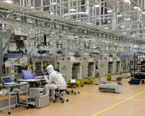 electronics production line supported by US Japan technology investment